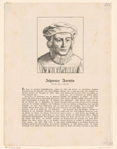 Portrait of Johannes Aventinus