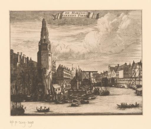 View of the Haringpakkerstoren in Amsterdam