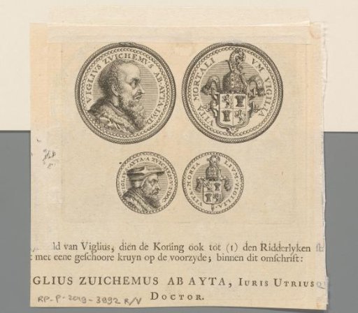 Medals with the Portrait of Viglius ab Aytta Zuichemus