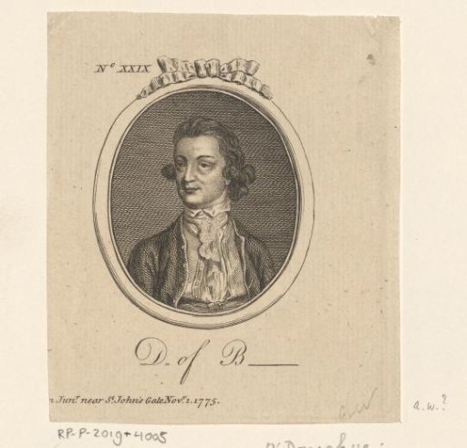 Portrait of an unknown man, designated as D. or B...