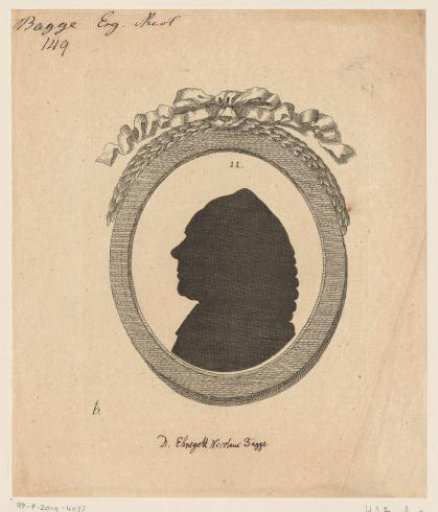 Silhouette portrait of Ehregott Nicolaus Bagge