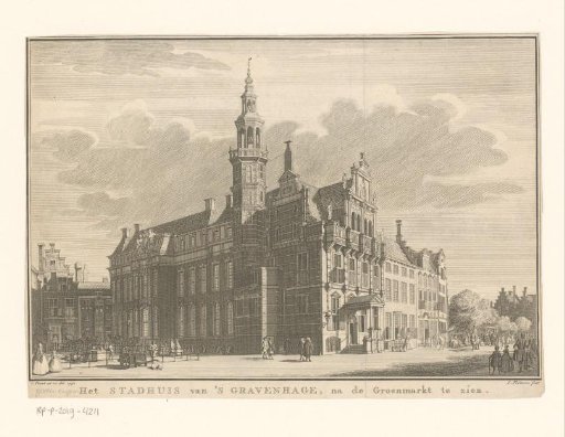 View of the Old Town Hall in The Hague, 1742