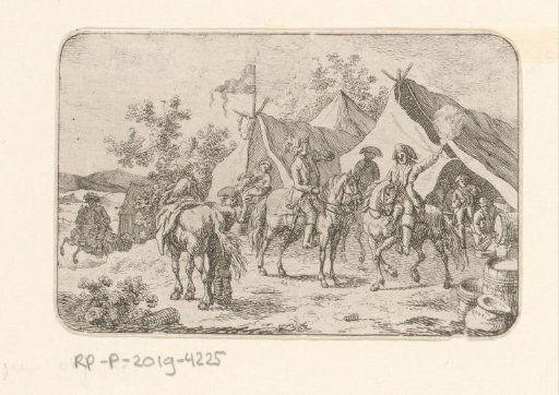 Drunken Soldiers in a Military Camp