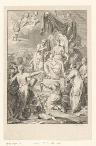 Allegorical representation with the Amsterdam city maiden