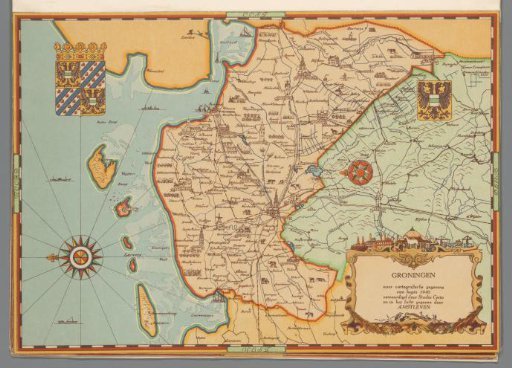 Map of Groningen, 1940