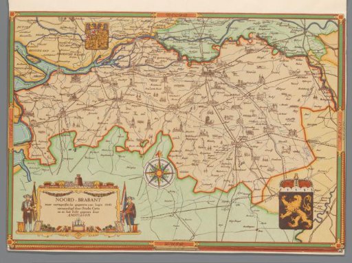 Map of North Brabant, 1940