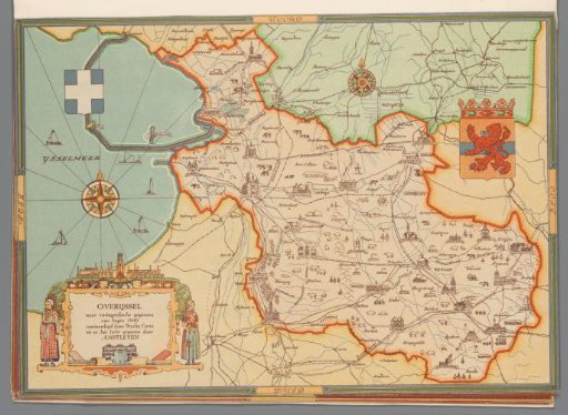 Map of Overijssel, 1940