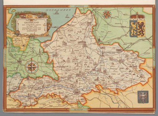 Map of Gelderland, 1940