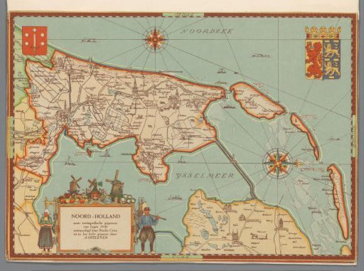 Map of North Holland, 1940