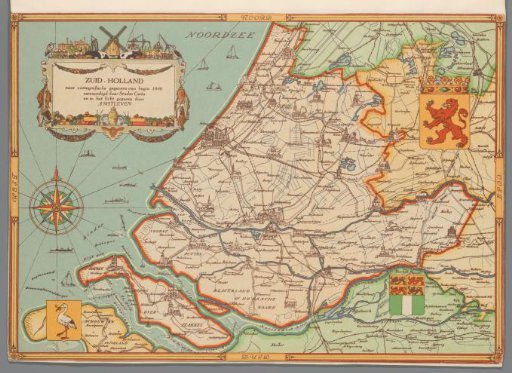 Map of South Holland, 1940