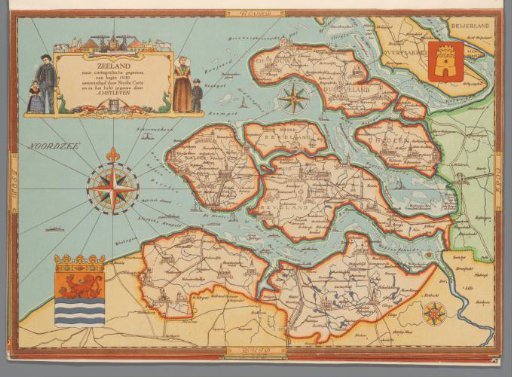 Map of Zeeland, 1940