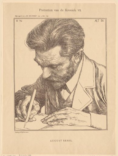 Portrait of August Bebel at the age of 56