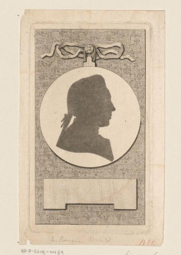 Silhouette portrait of an unknown man