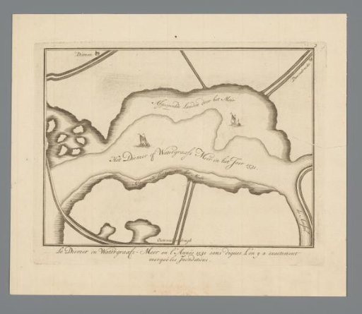 Map of the area around the Diemer or Watergraafsmeer