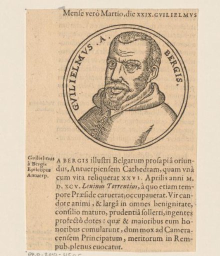 Portrait of Willem de Berghes, Bishop of Antwerp