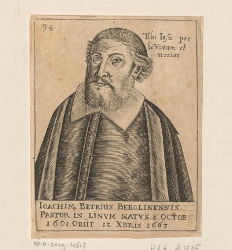Portrait of Joachim Betke
