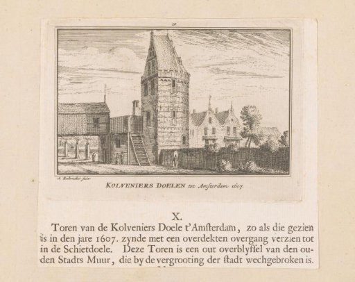 View of the Kloveniersdoelen in Amsterdam