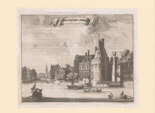 View of the Kloveniersdoelen in Amsterdam