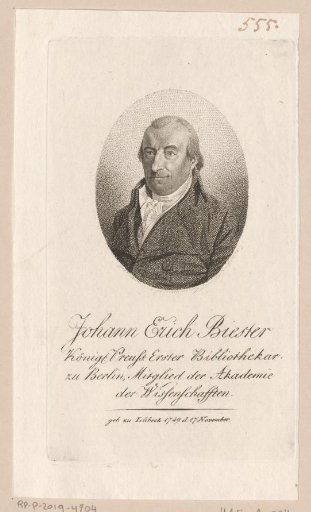 Portrait of Johann Erich Biester
