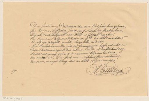 Laudatory poem on Everhard Herman Putman