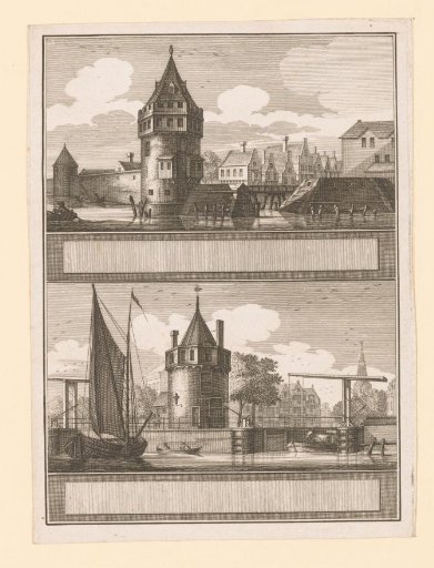 Two views of the Schreierstoren in Amsterdam