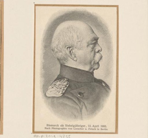 Portrait of Otto von Bismarck at the age of 70