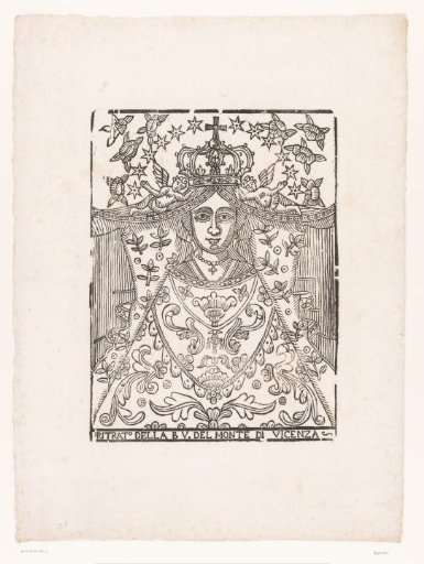 Mary crowned by two angels