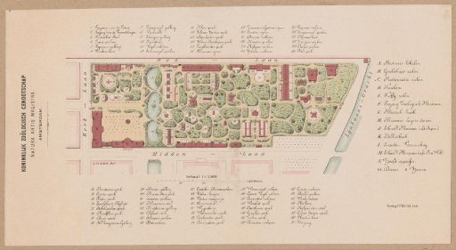 Map of the Artis zoo in Amsterdam