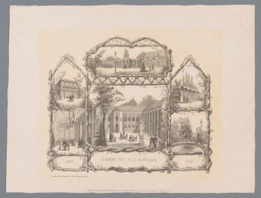 Views of the French garden in the Plantage in Amsterdam