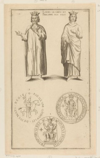 Images of King Louis VI and Louis VII of France