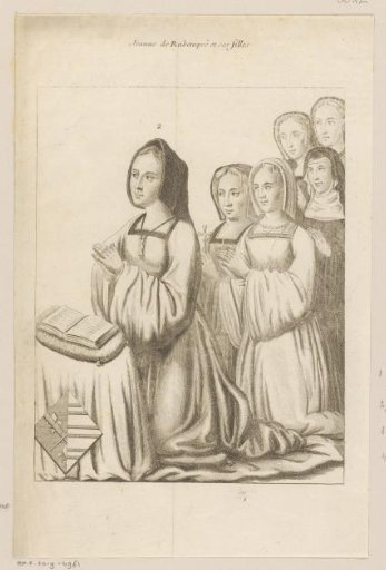 Portrait of Jeanne de Rubempré and her daughters