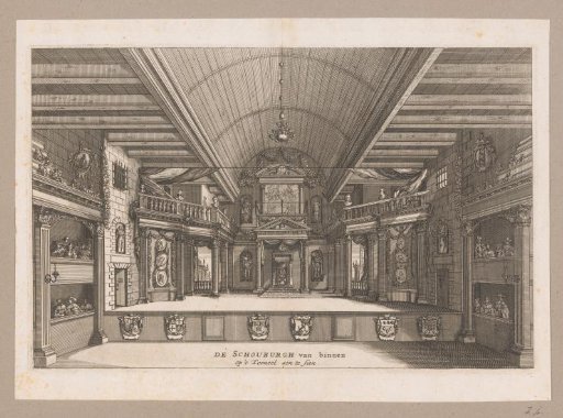 Stage of the Schouwburg on the Keizersgracht in Amsterdam