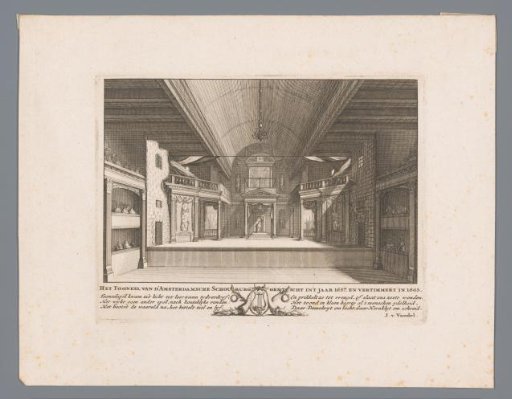 Scene of the Schouwburg on the Keizersgracht in Amsterdam