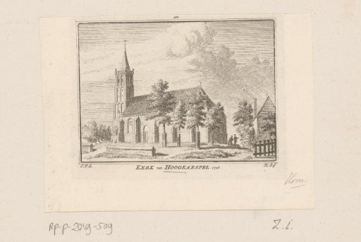 View of the church of Hoogkarspel, 1726