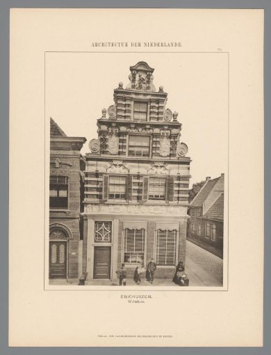 View of a Facade of a Building in the Westerstraat in Enkhuizen