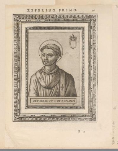 Portrait of Pope Zephyrinus