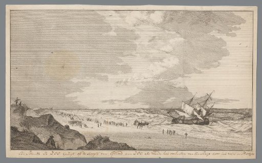 Crew Leaving a Ship Wrecked at Egmond aan Zee, 1780