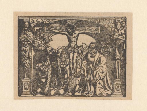 Elector of Saxony and Martin Luther with Christ at the Cross