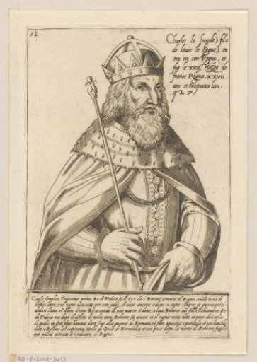 Portrait of Charles the Simple, King of West Francia