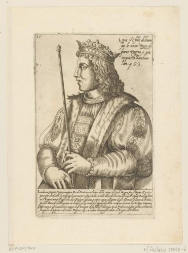 Portrait of Louis V, King of West Francia