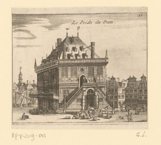 View of the Waag on the Dam