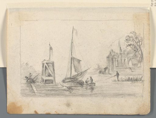 Landscape with a Moored Sailing Boat
