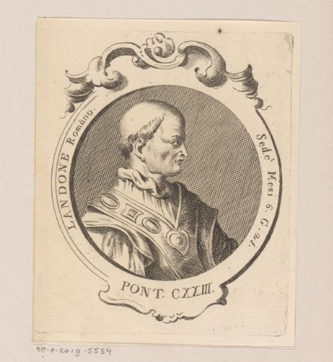 Portrait of Pope Lando