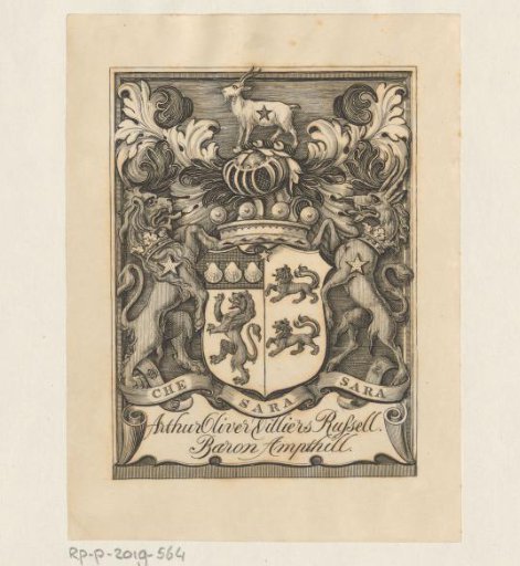 Ex libris of Arthur Oliver Villiers Russell Baron Ampthill