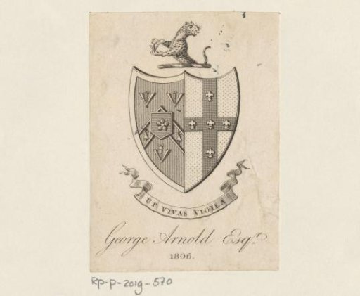 Ex libris of George Arnold Esqr