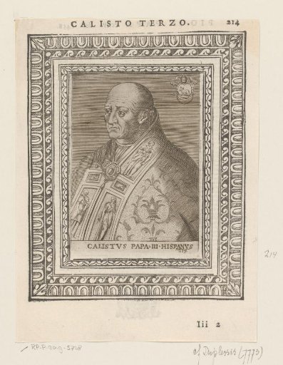 Portrait of Pope Callixtus III