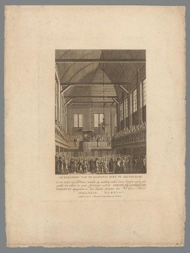 First Preaching for the Restored Lutheran Congregation in the Gasthuiskerk in Amsterdam, 1791