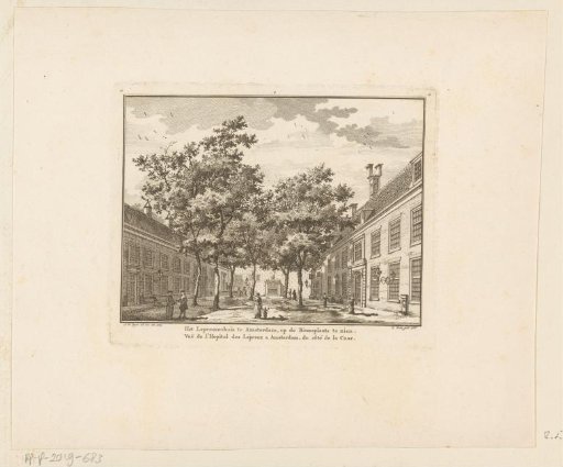 View of the courtyard of the Leprosy Hospital in Amsterdam