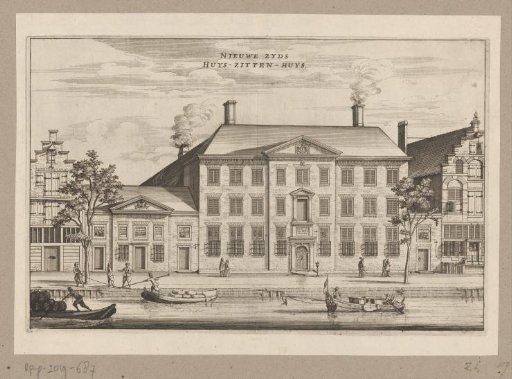 View of the Nieuwezijds Huiszittenhuis in Amsterdam