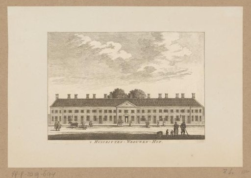 View of the Huiszittenweduwenhof (Chartreuse) in Amsterdam